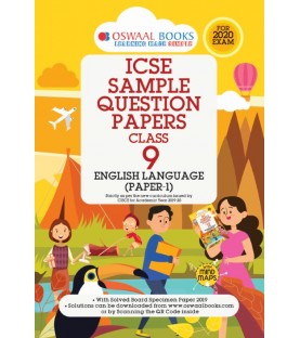 Oswaal ICSE Sample Question Papers Class 9 English Language Paper-1 Book | Latest Edition